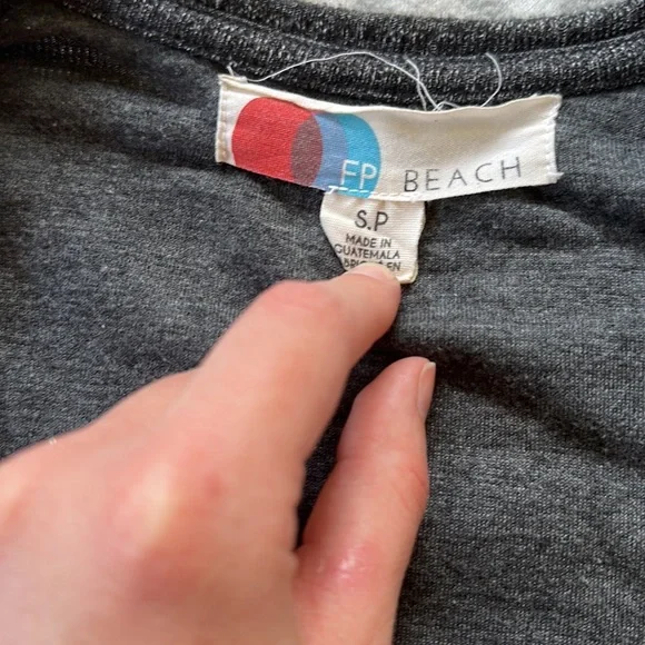 Free People Beach Bicoastal Cardigan Duster Charcoal Gray - Picture 5 of 6